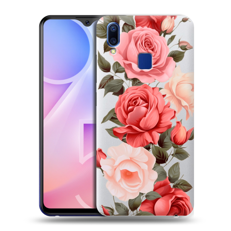 Пластиковый чехол на Vivo Y95 с принтом Розы Пластиковый чехол на Vivo Y95 с принтом Розы
