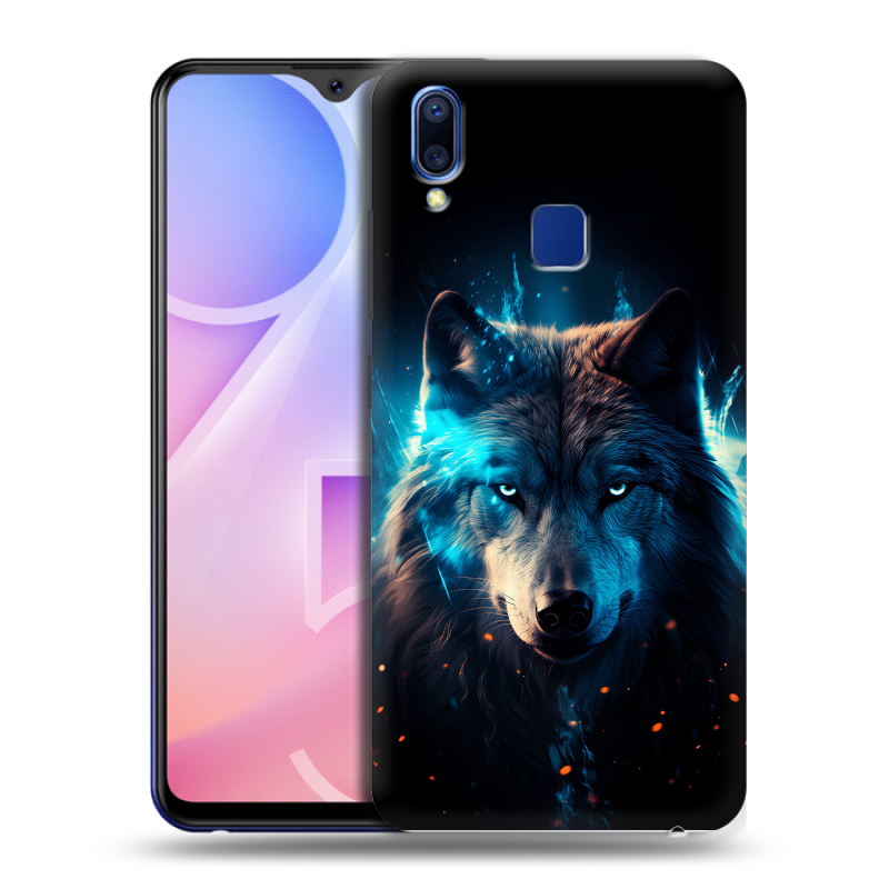 Пластиковый чехол на Vivo Y95 с принтом Волк ночной Пластиковый чехол на Vivo Y95 с принтом Волк ночной