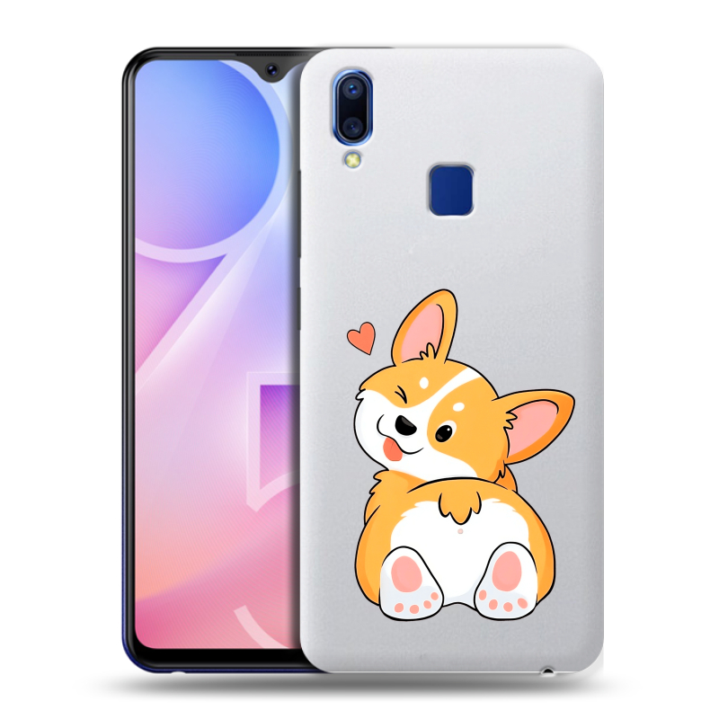 Пластиковый чехол на Vivo Y95 с принтом Корги Пластиковый чехол на Vivo Y95 с принтом Корги
