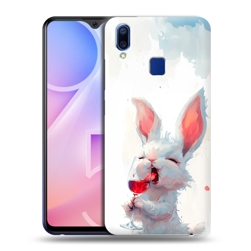 Пластиковый чехол на Vivo Y95 с принтом кролик зайчик Пластиковый чехол на Vivo Y95 с принтом кролик зайчик