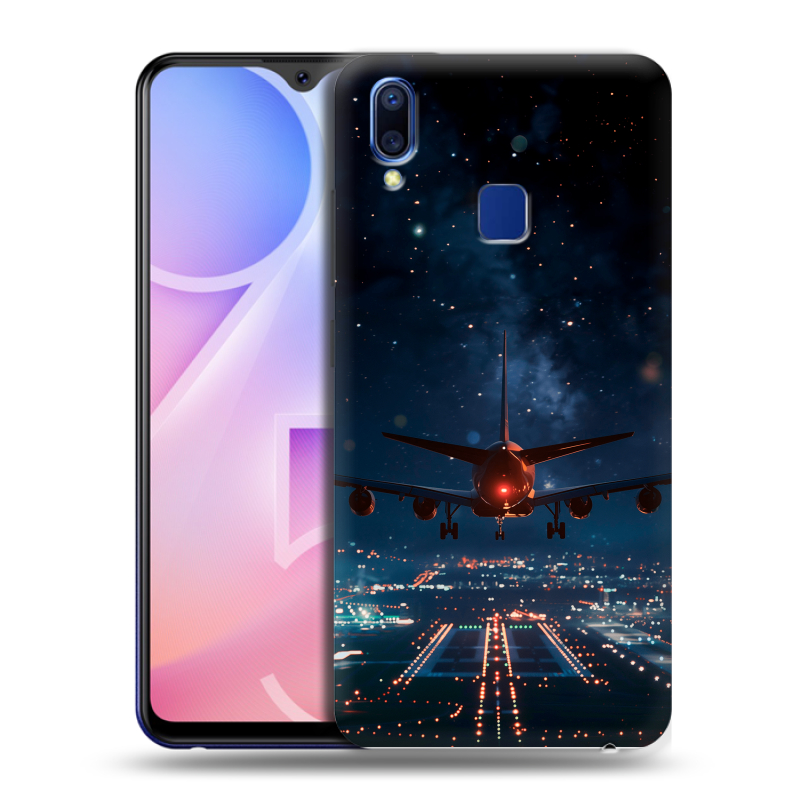 Пластиковый чехол на Vivo Y95 с принтом самолет Пластиковый чехол на Vivo Y95 с принтом самолет