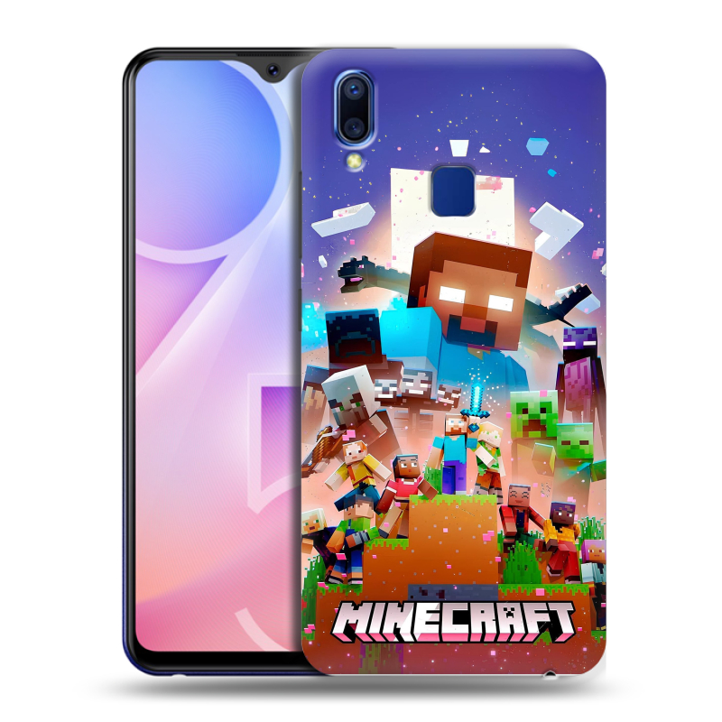 Пластиковый чехол на Vivo Y95 с принтом Майнкрафт Minecraft Пластиковый чехол на Vivo Y95 с принтом Майнкрафт Minecraft
