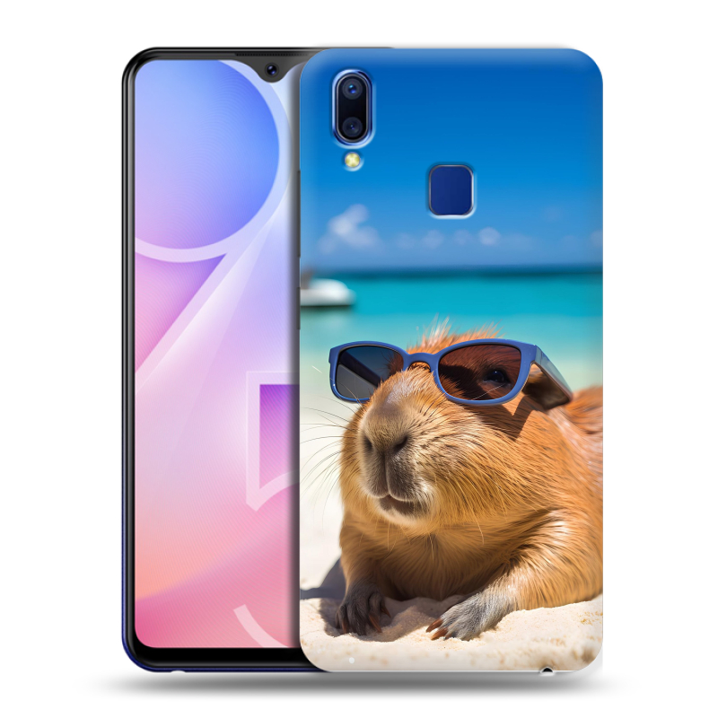 Пластиковый чехол на Vivo Y95 с принтом Капибара Пластиковый чехол на Vivo Y95 с принтом Капибара