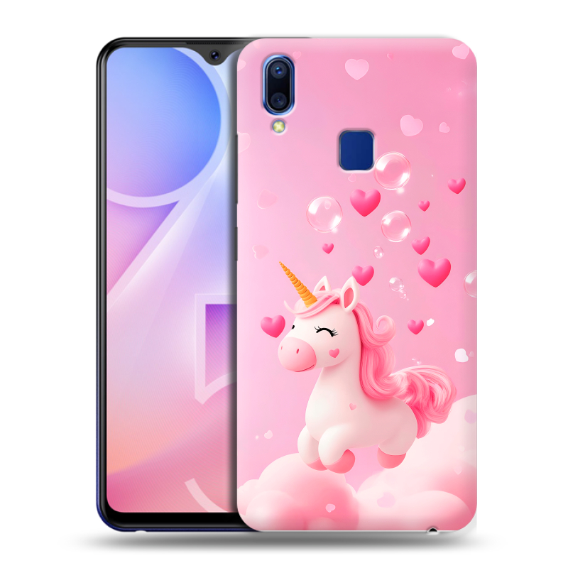 Пластиковый чехол на Vivo Y95 с принтом Единорог Пластиковый чехол на Vivo Y95 с принтом Единорог