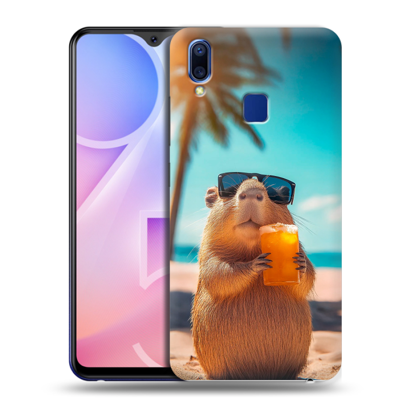 Пластиковый чехол на Vivo Y95 с принтом Капибара Пластиковый чехол на Vivo Y95 с принтом Капибара