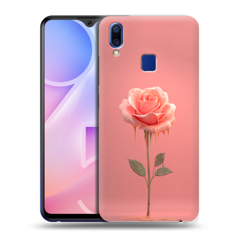 Пластиковый чехол на Vivo Y95 с принтом Розовая роза Пластиковый чехол на Vivo Y95 с принтом Розовая роза