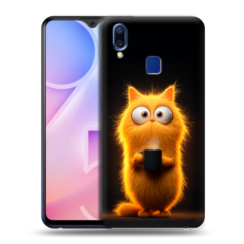 Пластиковый чехол на Vivo Y95 с принтом Смешной кот Пластиковый чехол на Vivo Y95 с принтом Смешной кот