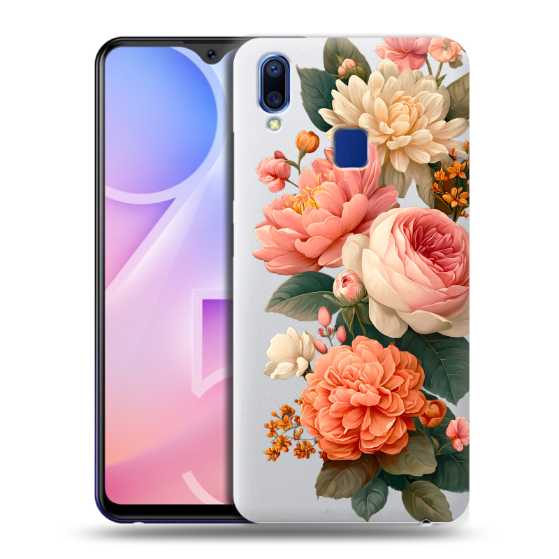 Пластиковый чехол на Vivo Y95 с принтом цветы Пластиковый чехол на Vivo Y95 с принтом цветы