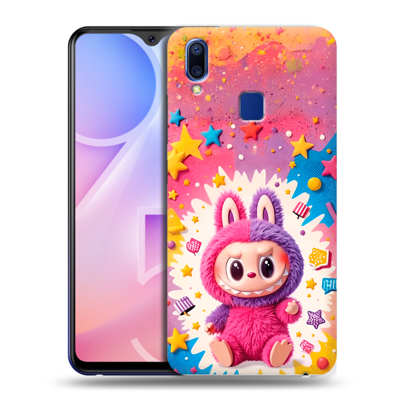 Пластиковый чехол на Vivo Y95 с принтом Labubu Лабубу Пластиковый чехол на Vivo Y95 с принтом Labubu Лабубу
