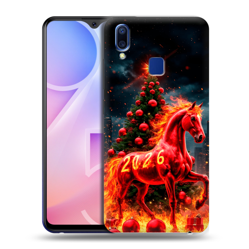 Пластиковый чехол на Vivo Y95 с принтом Новый год Пластиковый чехол на Vivo Y95 с принтом Новый год