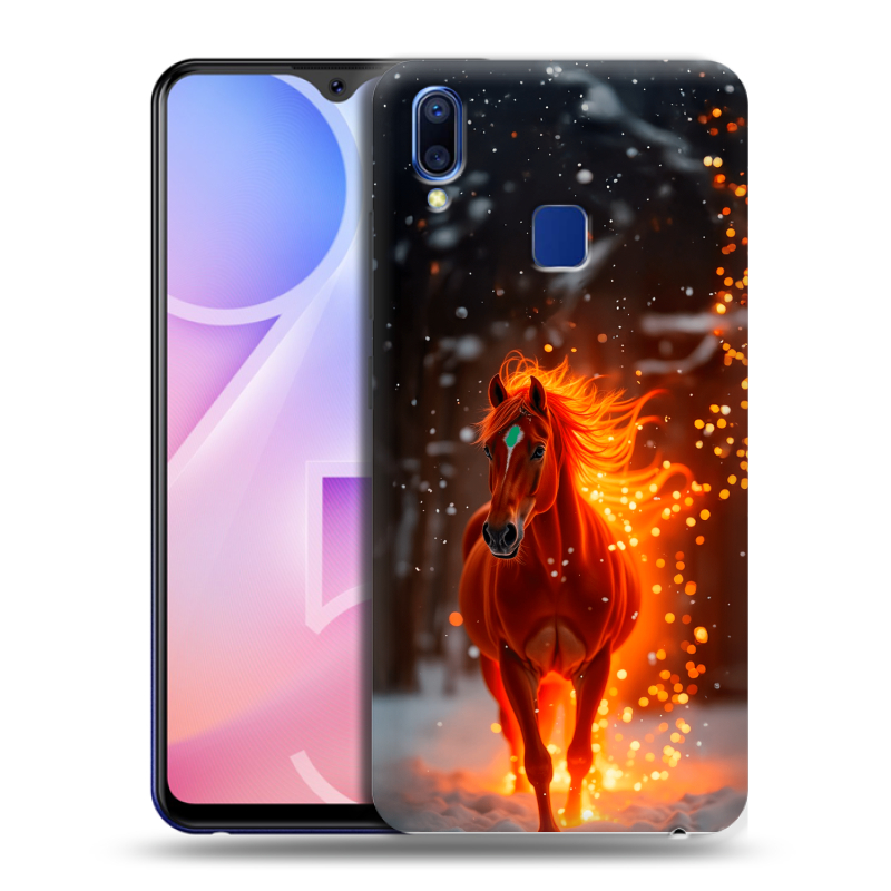 Пластиковый чехол на Vivo Y95 с принтом Новый год Пластиковый чехол на Vivo Y95 с принтом Новый год