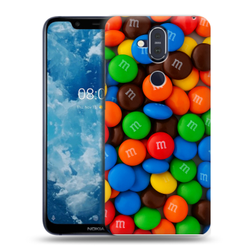 Пластиковый чехол на Nokia 8.1 с принтом Конфеты Пластиковый чехол на Nokia 8.1 с принтом Конфеты