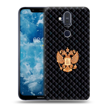 Пластиковый чехол на Nokia 8.1 с принтом Герб России принт Пластиковый чехол на Nokia 8.1 с принтом Герб России принт