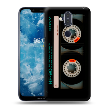 Пластиковый чехол на Nokia 8.1 с принтом Кассета Пластиковый чехол на Nokia 8.1 с принтом Кассета