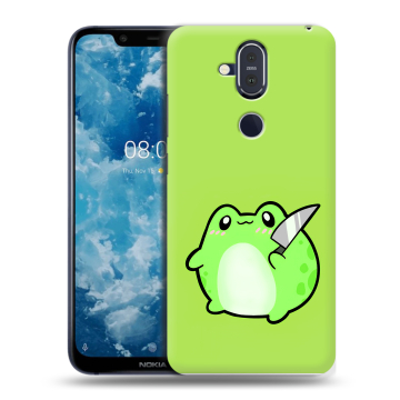 Пластиковый чехол на Nokia 8.1 с принтом Лягушенок Пластиковый чехол на Nokia 8.1 с принтом Лягушенок