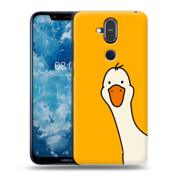 Пластиковый чехол на Nokia 8.1 с принтом Утка