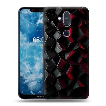 Пластиковый чехол на Nokia 8.1 с принтом Абстракция Пластиковый чехол на Nokia 8.1 с принтом Абстракция