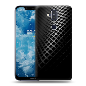 Пластиковый чехол на Nokia 8.1 с принтом Текстура металла Пластиковый чехол на Nokia 8.1 с принтом Текстура металла
