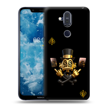 Пластиковый чехол на Nokia 8.1 с принтом Золотой скрудж макдак Пластиковый чехол на Nokia 8.1 с принтом Золотой скрудж макдак