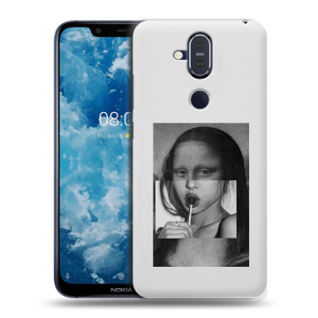 Пластиковый чехол на Nokia 8.1 с принтом Мона Лиза Пластиковый чехол на Nokia 8.1 с принтом Мона Лиза