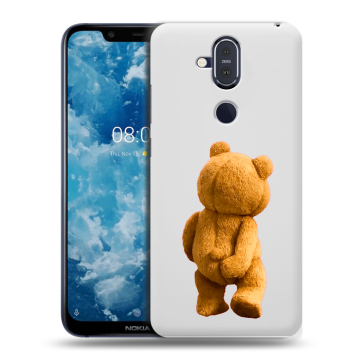 Пластиковый чехол на Nokia 8.1 с принтом Медведь Пластиковый чехол на Nokia 8.1 с принтом Медведь