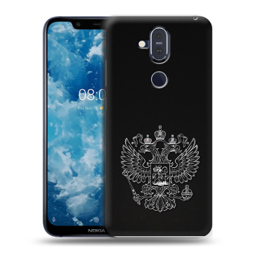 Пластиковый чехол на Nokia 8.1 с принтом Герб России Пластиковый чехол на Nokia 8.1 с принтом Герб России