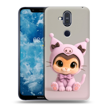 Пластиковый чехол на Nokia 8.1 с принтом Куроми Kuromi Пластиковый чехол на Nokia 8.1 с принтом Куроми Kuromi