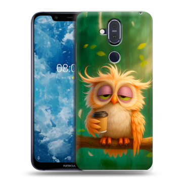 Пластиковый чехол на Nokia 8.1 с принтом сова Пластиковый чехол на Nokia 8.1 с принтом сова