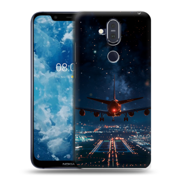 Пластиковый чехол на Nokia 8.1 с принтом самолет Пластиковый чехол на Nokia 8.1 с принтом самолет