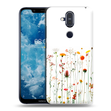 Пластиковый чехол на Nokia 8.1 с принтом цветы Пластиковый чехол на Nokia 8.1 с принтом цветы