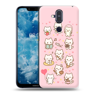 Пластиковый чехол на Nokia 8.1 с принтом Hello Kitty Хелоу Кити Пластиковый чехол на Nokia 8.1 с принтом Hello Kitty Хелоу Кити