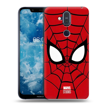 Пластиковый чехол на Nokia 8.1 с принтом человек паук spiderman