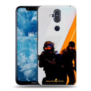 Пластиковый чехол на Nokia 8.1 с принтом Контер страйк Counter strike