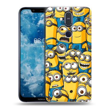 Пластиковый чехол на Nokia 8.1 с принтом Миньоны Пластиковый чехол на Nokia 8.1 с принтом Миньоны