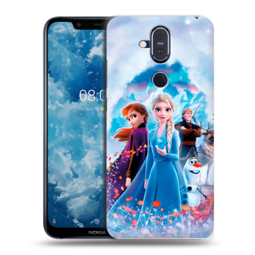 Пластиковый чехол на Nokia 8.1 с принтом Холодное сердце Frozen Пластиковый чехол на Nokia 8.1 с принтом Холодное сердце Frozen