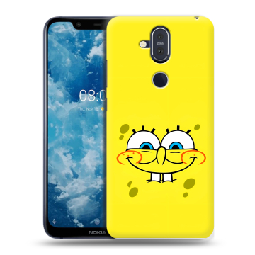 Пластиковый чехол на Nokia 8.1 с принтом спанчбоб спанч боб Пластиковый чехол на Nokia 8.1 с принтом спанчбоб спанч боб