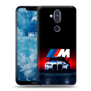 Пластиковый чехол на Nokia 8.1 с принтом БМВ BMW