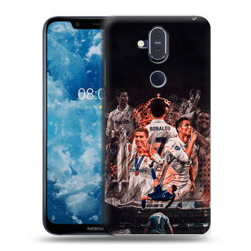 Пластиковый чехол на Nokia 8.1 с принтом Реал Роналдо Real Ronaldo Пластиковый чехол на Nokia 8.1 с принтом Реал Роналдо Real Ronaldo