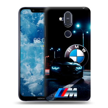 Пластиковый чехол на Nokia 8.1 с принтом БМВ BMW