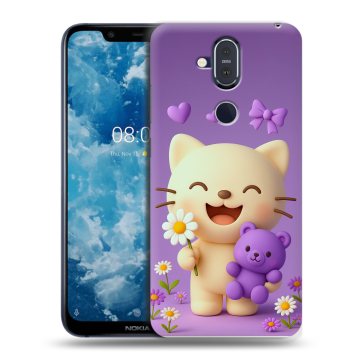 Пластиковый чехол на Nokia 8.1 с принтом для девочек Пластиковый чехол на Nokia 8.1 с принтом для девочек
