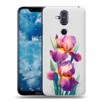 Пластиковый чехол на Nokia 8.1 с принтом Цветы орхидеи