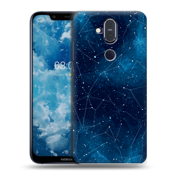 Пластиковый чехол на Nokia 8.1 с принтом Космос звезды