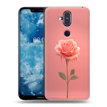 Пластиковый чехол на Nokia 8.1 с принтом Розовая роза