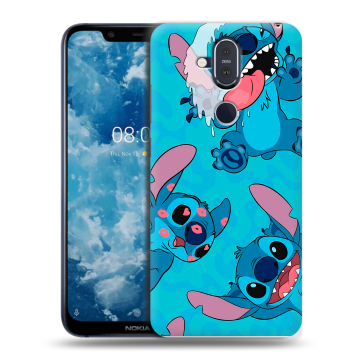 Пластиковый чехол на Nokia 8.1 с принтом Лило и Стич Пластиковый чехол на Nokia 8.1 с принтом Лило и Стич
