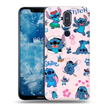 Пластиковый чехол на Nokia 8.1 с принтом Лило и Стич Пластиковый чехол на Nokia 8.1 с принтом Лило и Стич