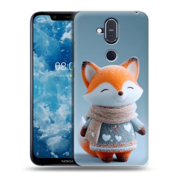 Пластиковый чехол на Nokia 8.1 с принтом Лиса