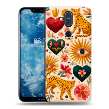 Пластиковый чехол на Nokia 8.1 с принтом Модный принт