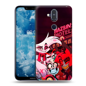 Пластиковый чехол на Nokia 8.1 с принтом Hazbin Hotel Отель Хазбин Пластиковый чехол на Nokia 8.1 с принтом Hazbin Hotel Отель Хазбин