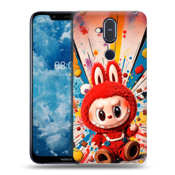 Пластиковый чехол на Nokia 8.1 с принтом Labubu Лабубу Пластиковый чехол на Nokia 8.1 с принтом Labubu Лабубу