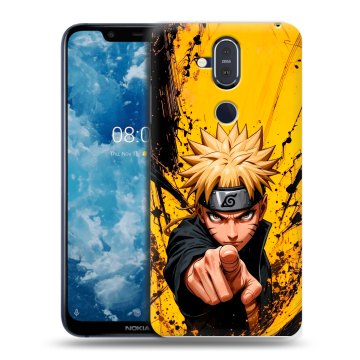 Пластиковый чехол на Nokia 8.1 с принтом Naruto Наруто Пластиковый чехол на Nokia 8.1 с принтом Naruto Наруто